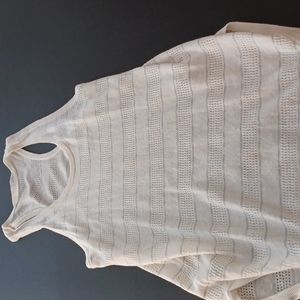 Athleta size small cream and grey (gray) racerback tank breathable fabric
